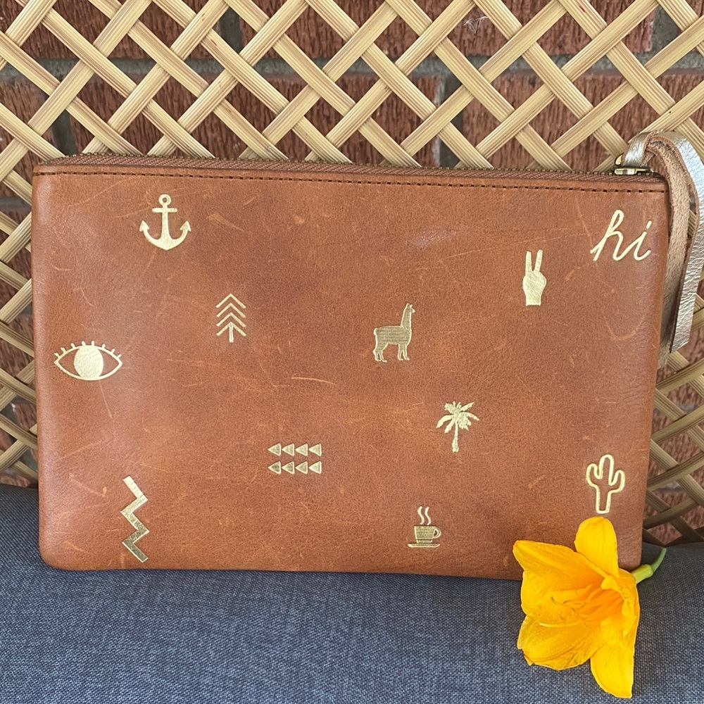 NWT Madewell leather clutch